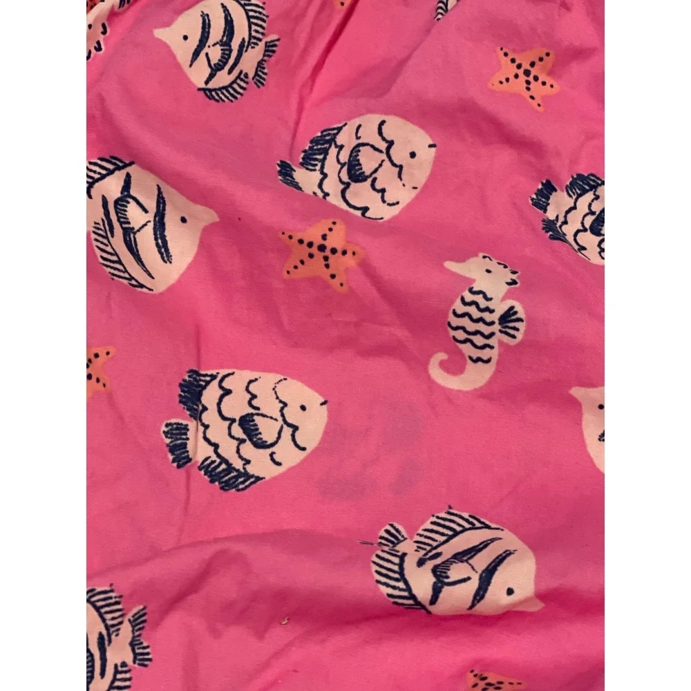 Carters Baby Girl Pink Fish Seahorse‎ Print Romper Sunsuit 24M S206510